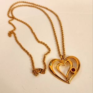 Avon Heart Chain Necklace